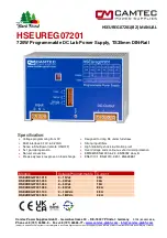 Предварительный просмотр 1 страницы Camtec HSEUREG Series Manual