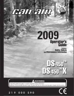 Can-Am 2009 DS 450 Operator'S Manual preview