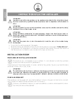 Preview for 16 page of CAN FL1400 Installation, Use And Maintenance Instructions