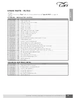 Preview for 35 page of CAN FL1400 Installation, Use And Maintenance Instructions