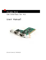 Предварительный просмотр 1 страницы CAN PCAN-PCI User Manual