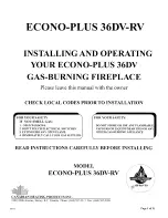 Canadian Heating Products Econo-Plus 36DV-RV Installing And Operating Instructions preview