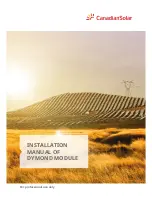 Предварительный просмотр 1 страницы Canadian Solar Dymond CS6K-245P-FG Installation Manual