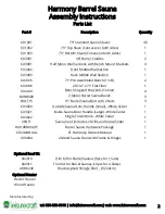 Preview for 2 page of Canadian Timber Collection Harmony Barrel Assembly Instructions Manual