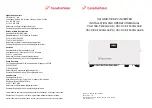 Предварительный просмотр 1 страницы CanadianSolar CSI-100K-T400GL02-E Installation And Operation Manual