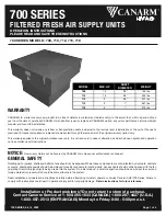 Canarm 700 Series Operation Instructions Manual preview