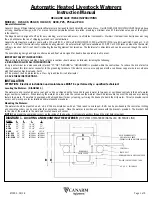 Preview for 2 page of Canarm HLW-H100-09 Instruction Manual