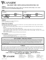 Предварительный просмотр 1 страницы Canarm MC3 Installation Instructions