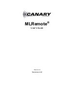 Canary Systems MLRemote User Manual preview