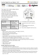 Candeo Zigbee C201 Quick Start Manual предпросмотр