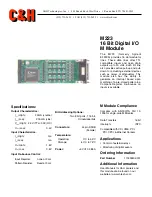 C&H 16 Bit Digital I/O M Module M223 Specifications preview