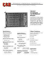 C&H 24 Channel 1x4 Multiplexer Module VX415C Specifications preview