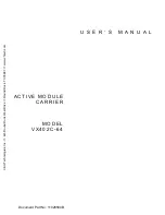 C&H Active Module Carrier VX402C-64 User Manual preview