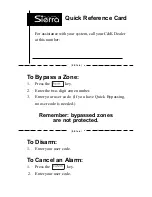 C&K systems Sierra Quick Reference Card предпросмотр