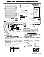 C&K systems SYS3316RF Installation Instructions Manual предпросмотр