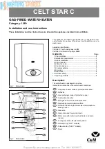 Предварительный просмотр 1 страницы C&M CELT STAR C Installation And Use Instructions Manual