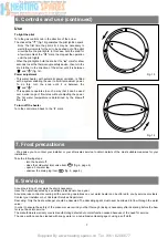 Предварительный просмотр 7 страницы C&M CELT STAR C Installation And Use Instructions Manual