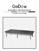 Cando Classic Mat Platform Assembly Instructions preview