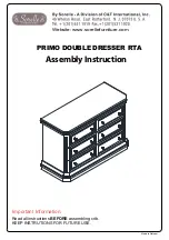 C&T International Sorelle PRIMO RTA 5760 Assembly Instruction Manual preview