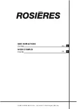 CANDY HOOVER ROSIERES User Instructions preview