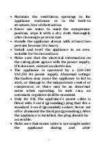 Preview for 4 page of Candy 951/1466 User Instruction