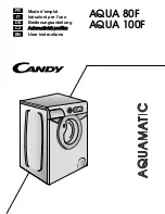 Preview for 1 page of Candy AQUA 100 F User Instructions