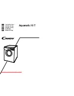 Candy Aquamatic 10 T User Instructions preview