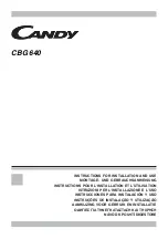 Candy CBG 640 Instructions For Installation And Use Manual preview