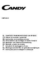 Candy CBP612/3 Instruction On Mounting And Use Manual preview