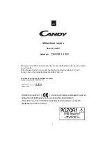 Preview for 170 page of Candy CBWM 30 DS User Instructions