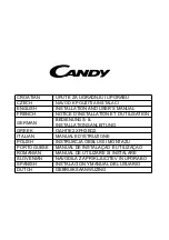 Candy CCE116/1X Installation And User Manual preview