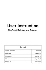 Candy CCH1T518FX User Instruction preview