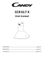 Preview for 1 page of Candy CCR 617 X User Manual