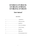 Preview for 2 page of Candy CCT 685/2 N User Manual