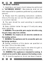 Preview for 4 page of Candy CCVM543NW/E User Manual