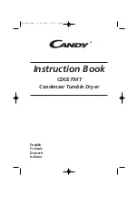 Предварительный просмотр 1 страницы Candy CDC679XT Instruction Book