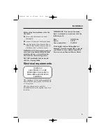 Preview for 3 page of Candy CDE105 User Instructions