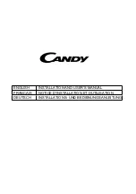 Candy CDG6CEBWIFI Installation And User Manual preview