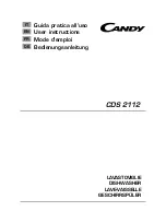 Preview for 1 page of Candy CDS 2112 User Instructions