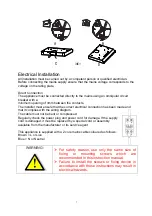 Предварительный просмотр 7 страницы Candy CFT611NS/S Instruction Manual