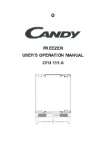 Candy CFU 135 A User'S Operation Manual preview