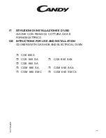 Preview for 1 page of Candy CGE 650 S Instructions For Use And Installation