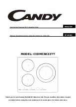 Preview for 1 page of Candy CIDMCS633TT Instruction Manual