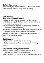 Preview for 2 page of Candy CIES55MCTT Instruction Manual