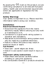 Preview for 2 page of Candy CIES633MCTT Instruction Manual