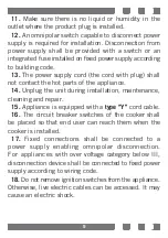 Предварительный просмотр 9 страницы Candy CMG3V1BG/1 User Manual