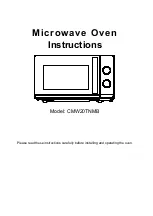 Candy CMW20TNMB Instructions Manual предпросмотр