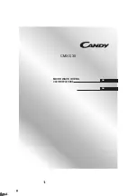 Preview for 1 page of Candy CMXG 30 User Instructions