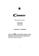 Preview for 61 page of Candy CMXG20D Instruction Manual