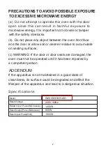 Preview for 2 page of Candy CMXG30DB-SASO User Instructions